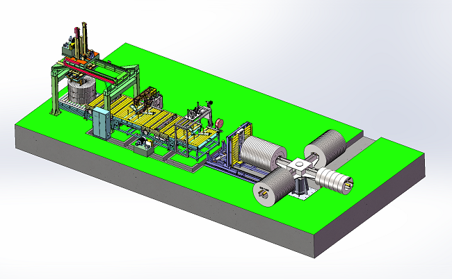 slitting coil packing and stacking line