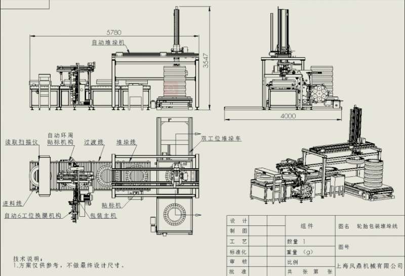 Tyre packing machine